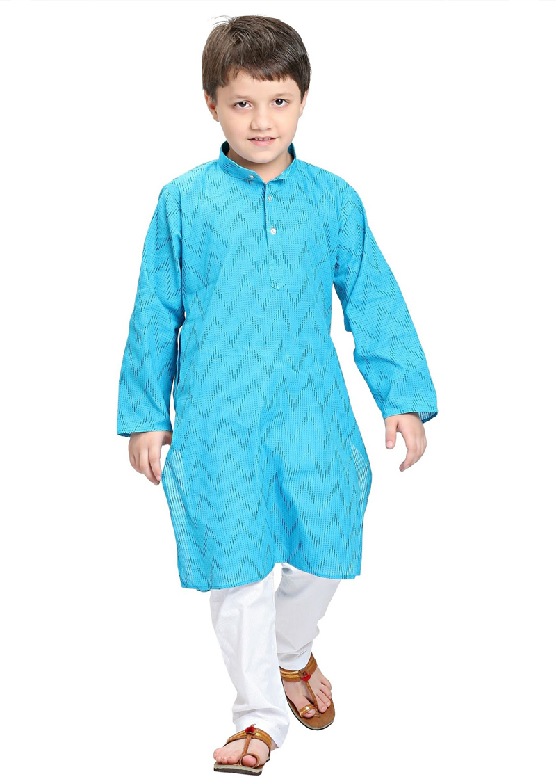 Blue Panjabi for Kids